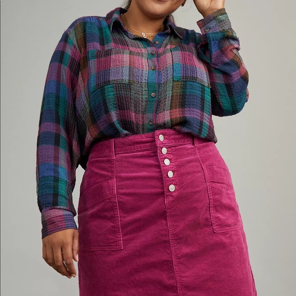 NWT Anthropologie Pilcro Talia Corduroy Mini Skirt - Picture 6 of 11